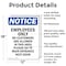 Signmission Employees Only No Customers Are OSHA Notice Sign, Aluminum, 12in W x 18in L, 2PK OS-2PACK-NS-A-1218-V-11997 - alternate 4